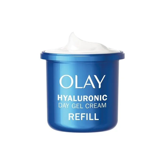Olay Hyaluronic Acid Face Moisturizer Day Gel Cream Refill with Skincare Niacinamide 99% Purity and Vitamin B5 Hydrating Skin Care 50ml