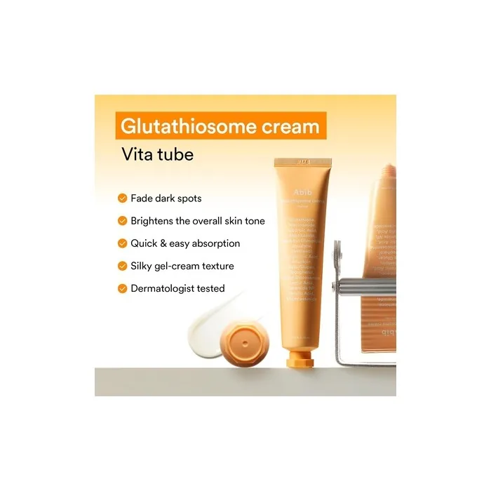 Abib Glutathiosome Cream Vita Tube Facial Moisturizer 253 Fl Oz