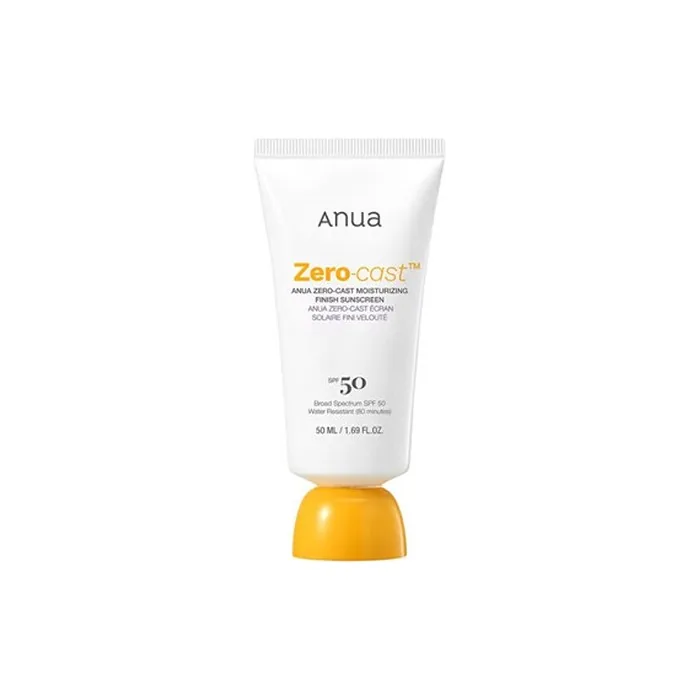 ANUA Zero-Cast Moisturizing Sunscreen SPF 50 with Hyaluronic Acid and Niacinamide 50ml