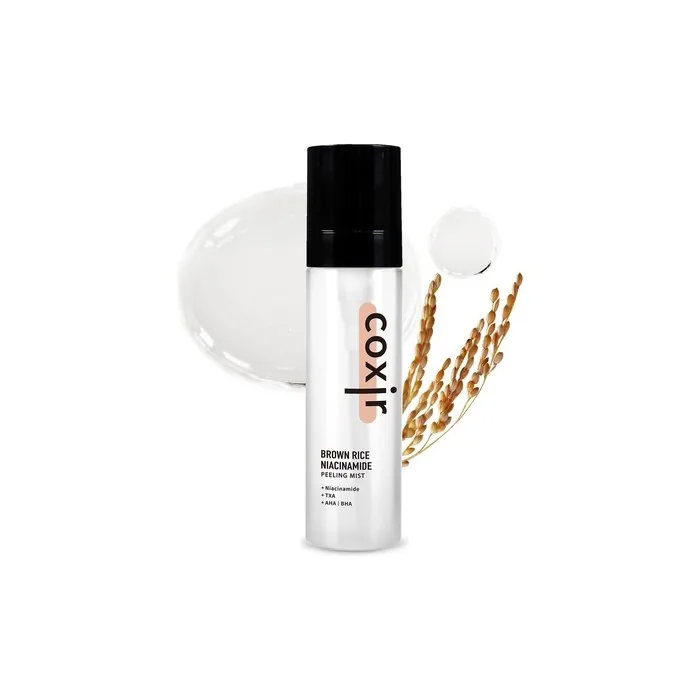 Coxir Brown Rice Niacinamide Peeling Mist Toner with AHA and BHA