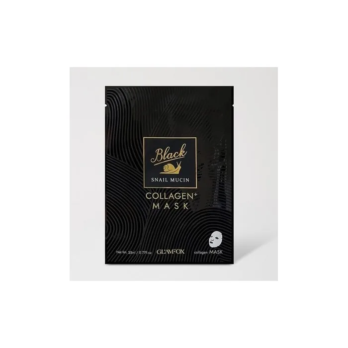 Glamfox Black Snail Mucin Collagen Face Mask Sheet 23ml