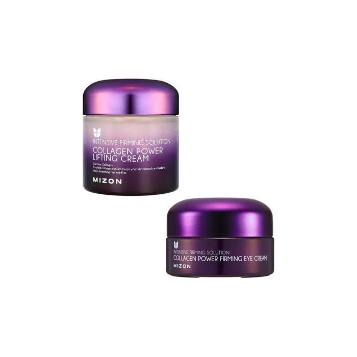 MIZON Collagen Power Firming Eye Cream 25ml + Collagen Lifting Cream 75ml - Wrinkle Care, Moisture, Skincare, Lifting