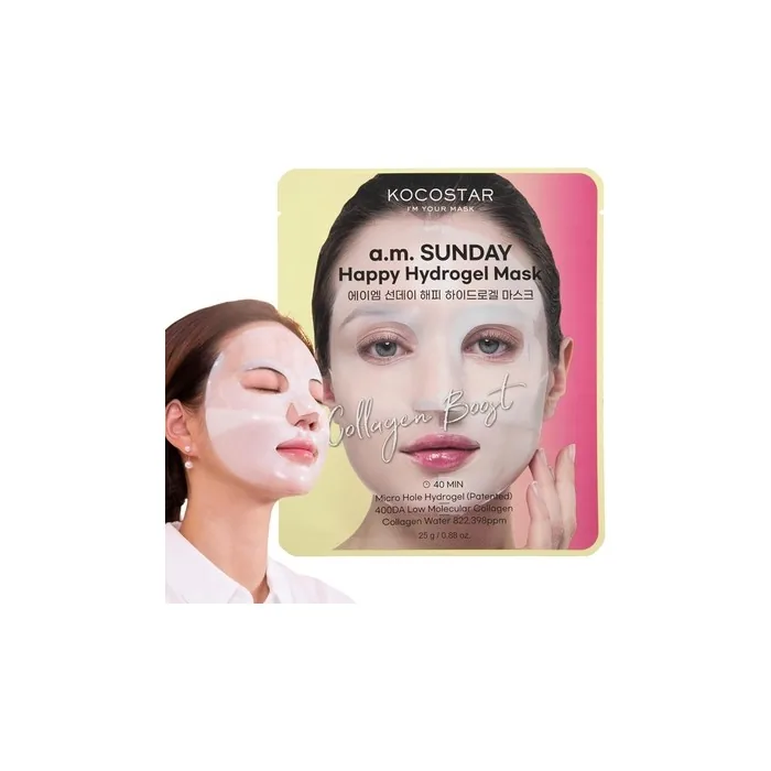 Kocostar Happy Hydrogel Mask 40 Min Firming Korean Face Mask Sheet