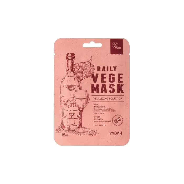 Yadah Daily Vegetable Mask In Sheet Wine 23 Ml