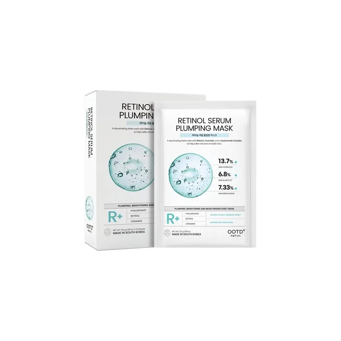 #OOTD Retinol Serum Plumping Mask - Pack of 10