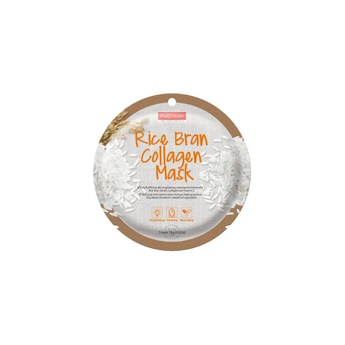 Purederm Rice Bran Collagen Mask - 18g