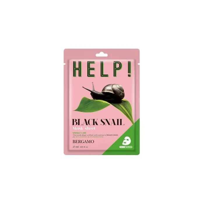 Bergamo Help Sheet Mask With Black Snail 25ml