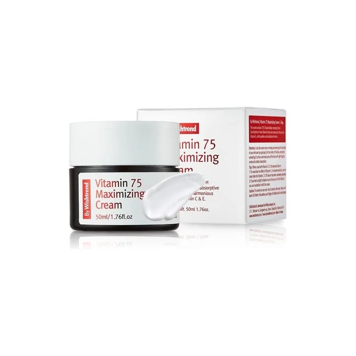 BY WISHTREND Vitamin 75 Maximizing Cream 50ml with Natural Vitamin E and C - Rejuvenating