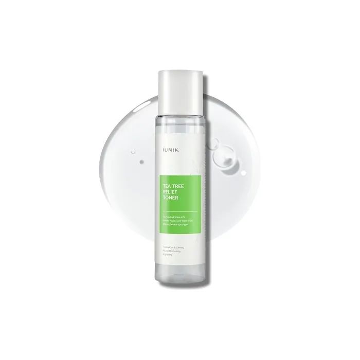 Iunik Tea Tree Relief Vegan Face Toner - Facial Moisturizer for Acne-Prone and Irritated Skin