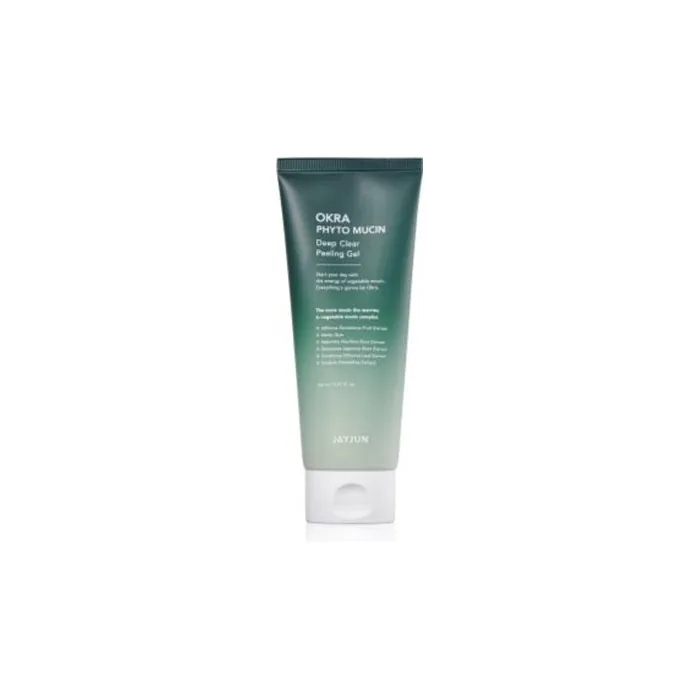Jayjun Okra Phyto Mucin 150 Ml - Deep Cleansing Gel With Scrub Effect