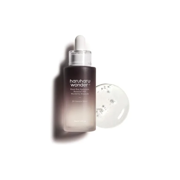 Haruharu Wonder Black Rice Botanical 2GF Ampoule 1 fl.oz 30ml Facial Serum EGF Anti-Aging Wrinkle Care Cruelty Free EWG-Green