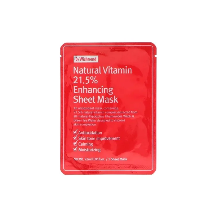 BY WISHTREND C21.5 Natural Vitamin C Enhancing Sheet Mask 23g