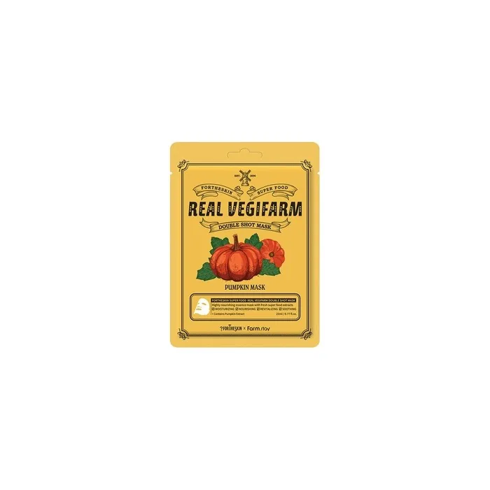 FORTHESKIN Super Food Real Vegifarm Double Shot Mask Pumpkin