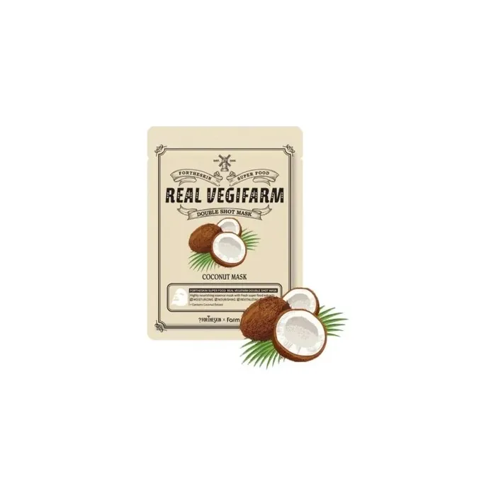 Fortheskin Super Food Real Vegifarm Double Shot Mask Coconut