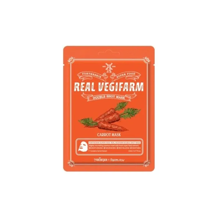 Fortheskin Super Food Real Vegifarm Double Shot Maskcarrot