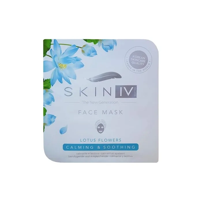 Skin IV Korean Calming & Soothing Face Sheet Mask With Lotus Flowers 25ml