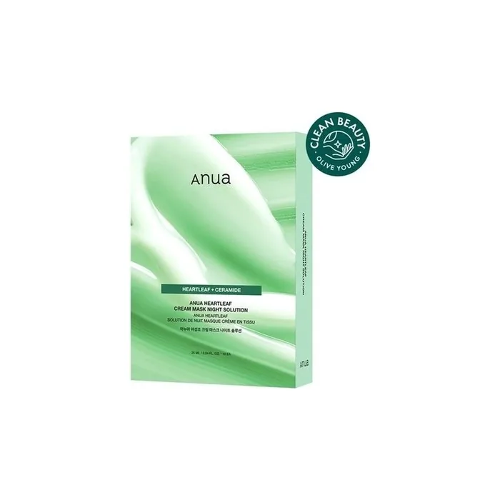 Anua Heartleaf Cream Mask Night Solution 10 Pieces
