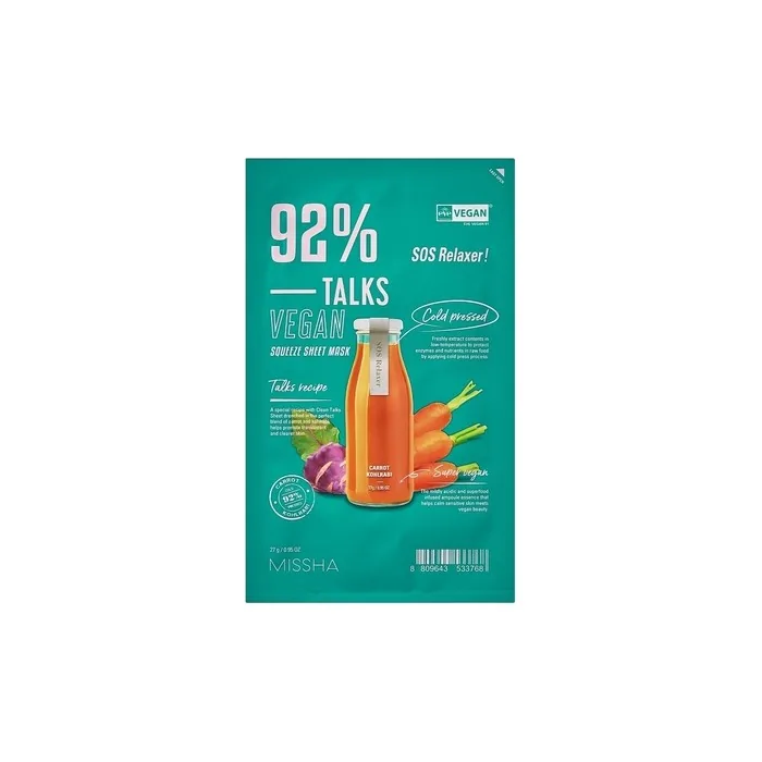 Talks Vegan Squeeze Sheet Mask Sos Relaxer - 27g