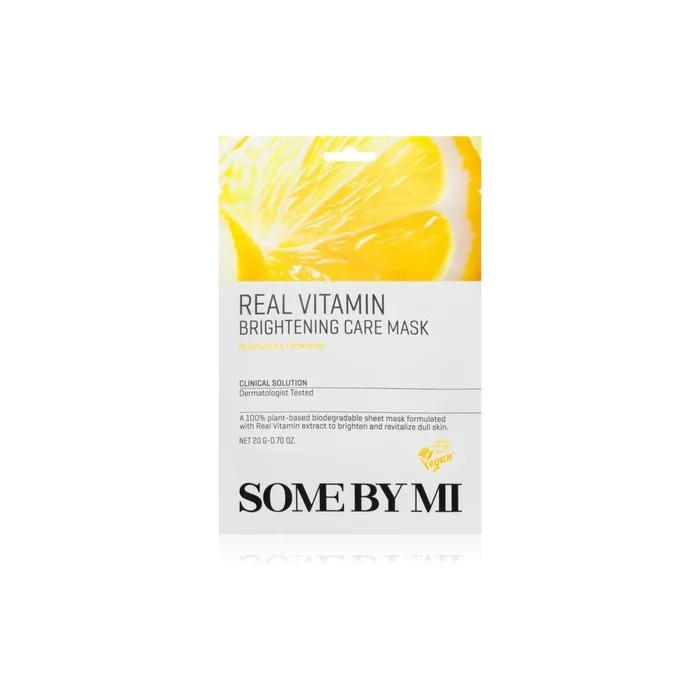 Some By Mi Clinical Solution Vitamin Brightening Care Mask - Sheet mask for brightening and antioxidant effect - 20g