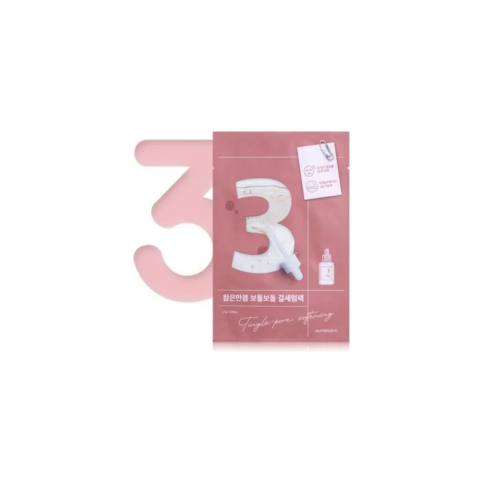 Numbuzin No.3 Tingle Pore Softening Sheet Mask Korean Face Skin Care K-Beauty