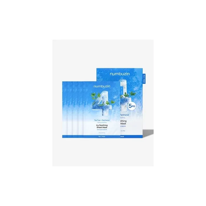 Numbuzin No.4 Icy Soothing Sheet Mask 27g - Pack of 5