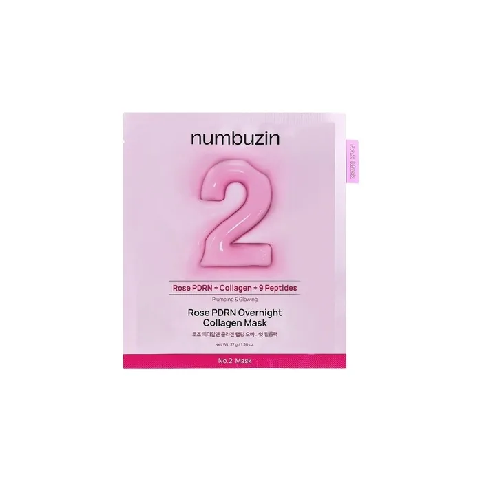 Numbuzin No2 Rose Pdrn Overnight Collagen Plumping Sheet Mask 37g