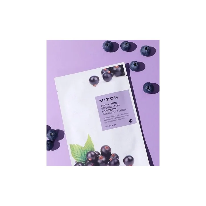 Plátýnková 3D Mask with Acai Berry for Healthy Skin and Vitality Joyful Time Essence Mask Acai Berry 23g
