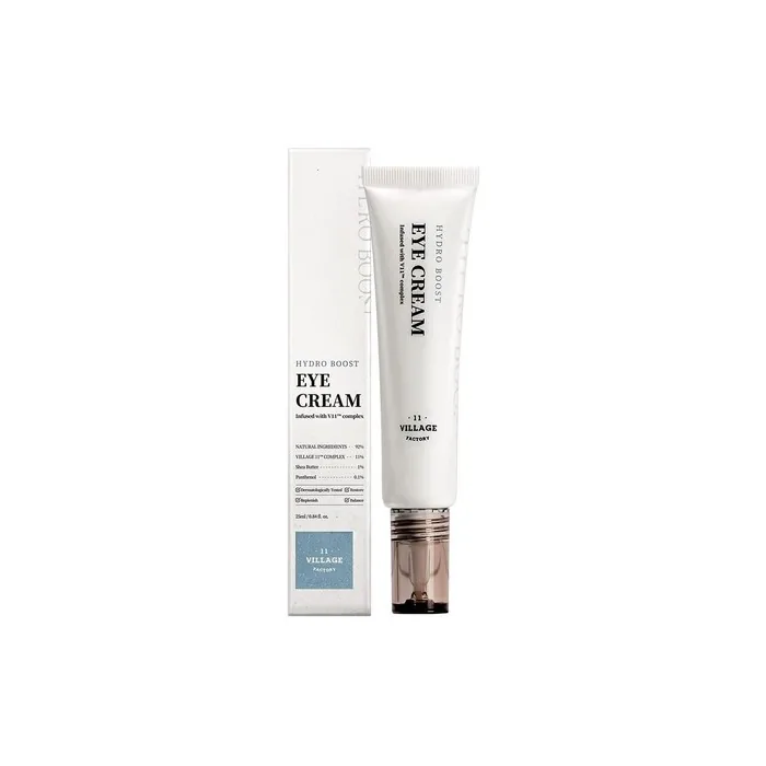VILLAGE 11 FACTORY Hydro Boost Eye Cream 25ml Hyaluronic Acid Shea Butter Panthenol Hydrating and Nourishing