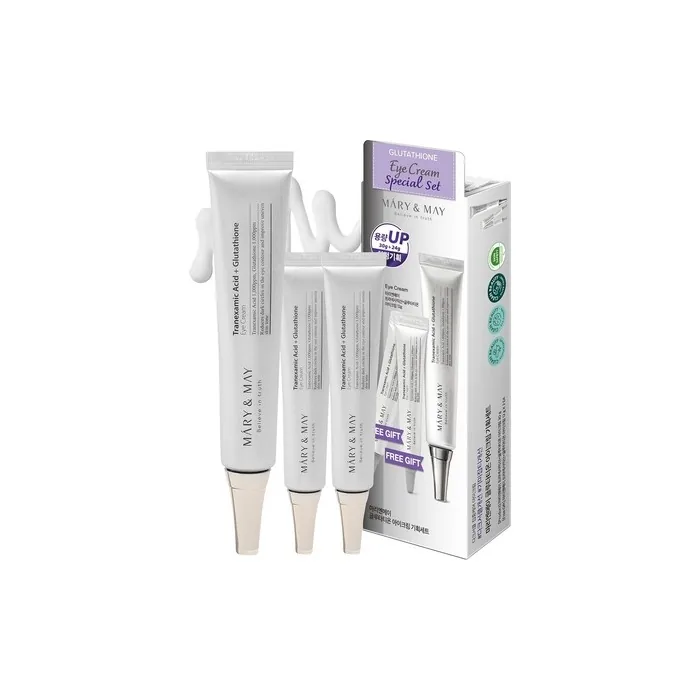 Mary&May Glutathione Eye Cream Special Set - Powerful Antioxidant Reduces Dark Circles