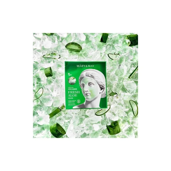 Mary & May Vegan Collagen Fresh Aloe Sheet Mask 30g