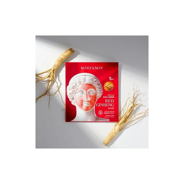 Mary & May Vegan Collagen Red Ginseng Sheet Mask 30g