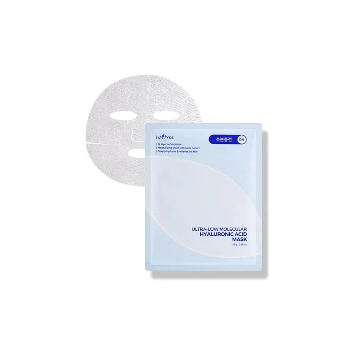 Isntree Ultra-Low Molecular Hyaluronic Acid Mask 10 Pack - 12 Layers of Moisture