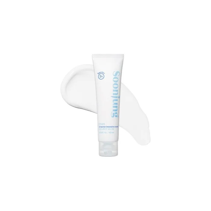 ETUDE House SoonJung Barrier Intensive Cream 60ml - Hypoallergenic Shea Butter Hydrating Vegan Facial Moisturizer for Sensitive Skin