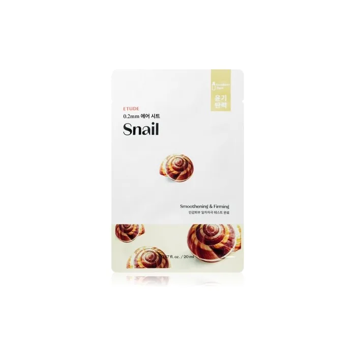 ETUDE Therapy Air Mask Snail - Smoothing Sheet Mask with Snail Secretion Filtrate, 20 ml