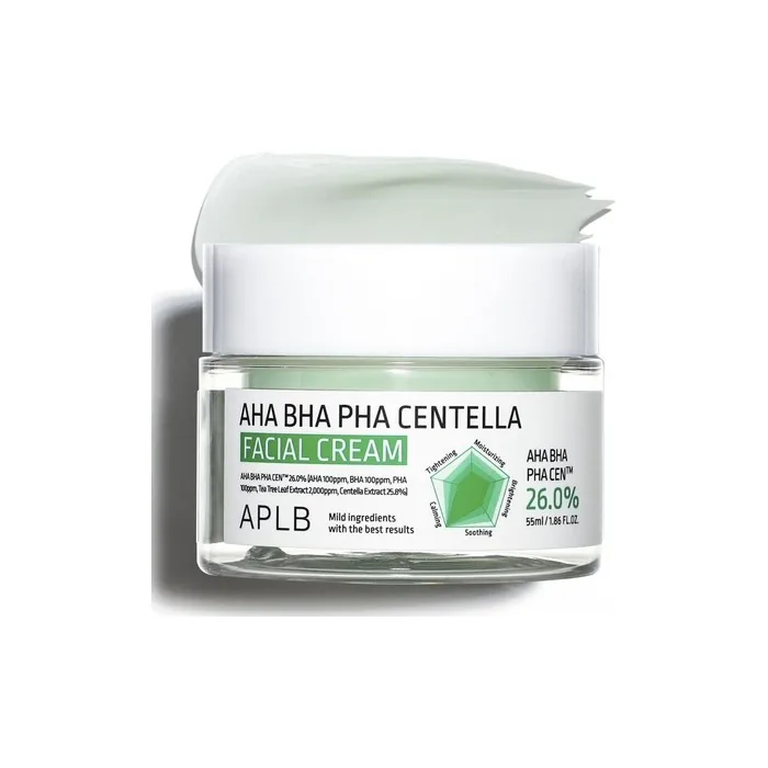 Aplb Aha Bha Pha Centella Facial Cream 186 Fl Oz 55 Ml