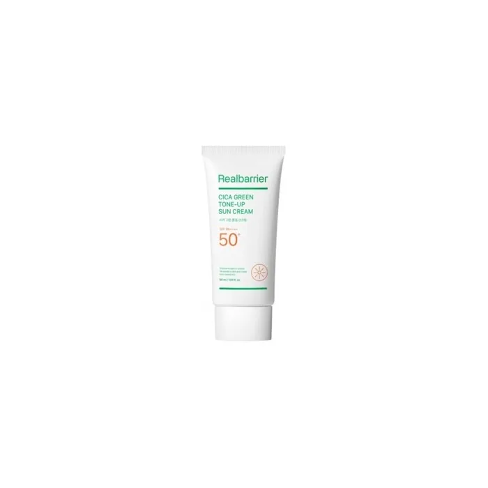 Real Barrier Sunscreen With Centella Asiatica Cica Green Toneup Spf 50 Pa For Sensitive And Reddened Skin