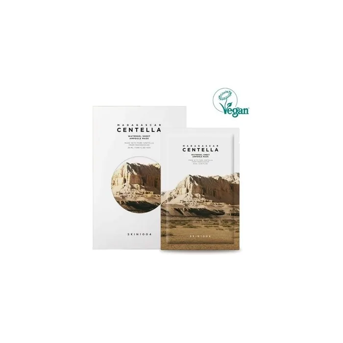 Skin1004 Madagascar Centella Watergel Sheet Ampoule Face Mask 25ml X 5 Pieces