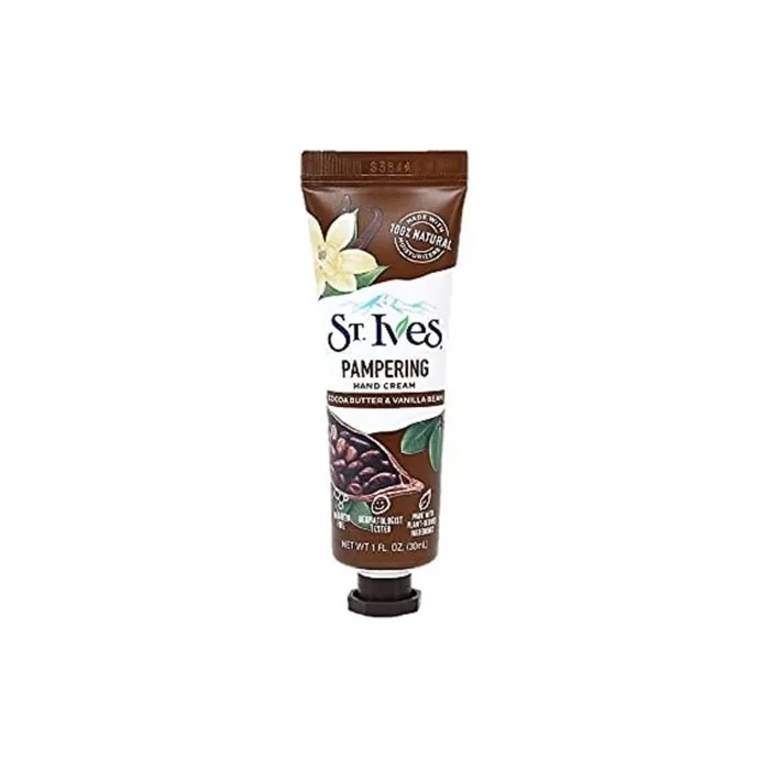 St Ives Hand Cream 30ml Pampering Cocoa Butter and Vanilla Beans