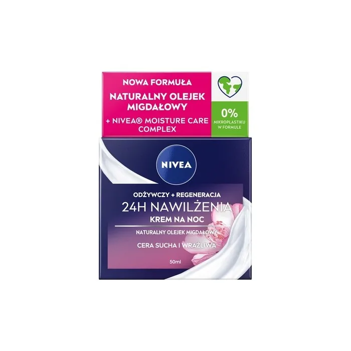 Nivea Nourishing Night Cream For Dry To Sensitive Skin - 50 Ml