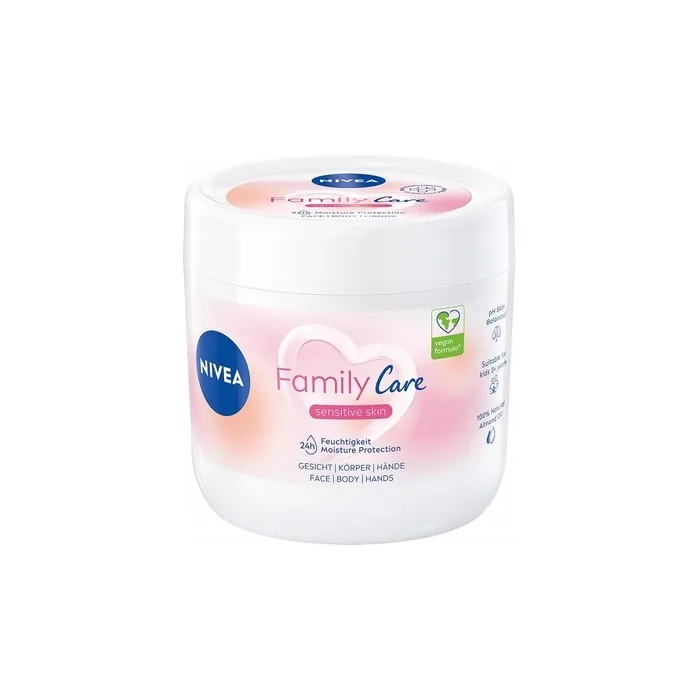 Nivea Family Care Sensitive Skin Light Moisturizing Cream For Face, Body, And Hands 450ml