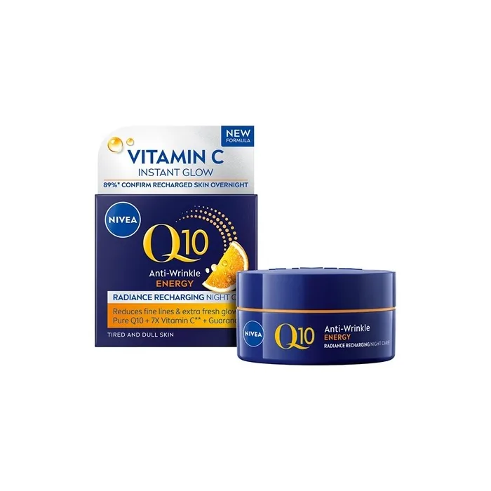 Nivea Energizing Night Cream Against Wrinkles Q10 Energy Cream 50 Ml