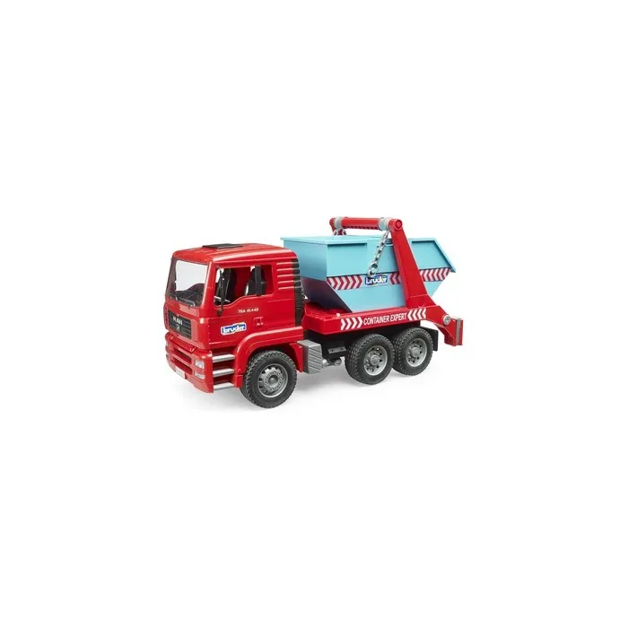 Bruder MAN TGA Skip Loader Toy Vehicle 1:16 Scale Red