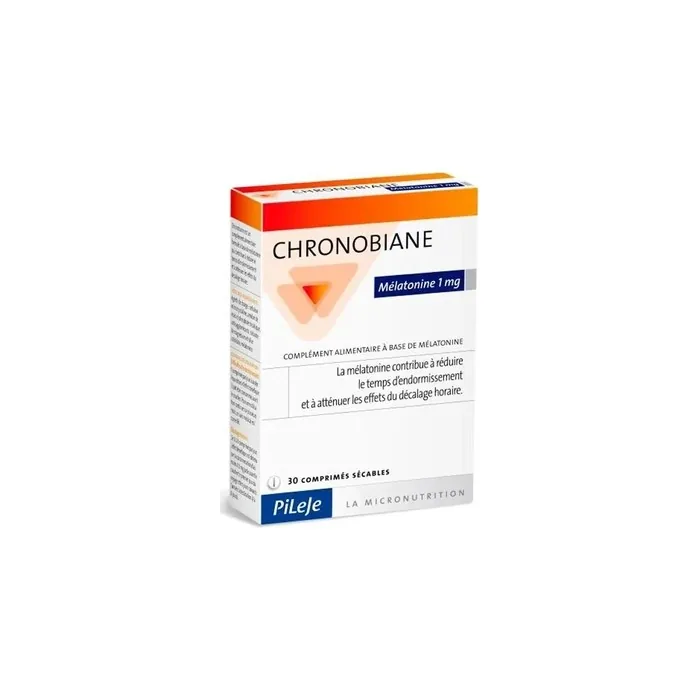 Pileje Chronobiane Melatonin 1mg 30 Tablets Sleep Aid