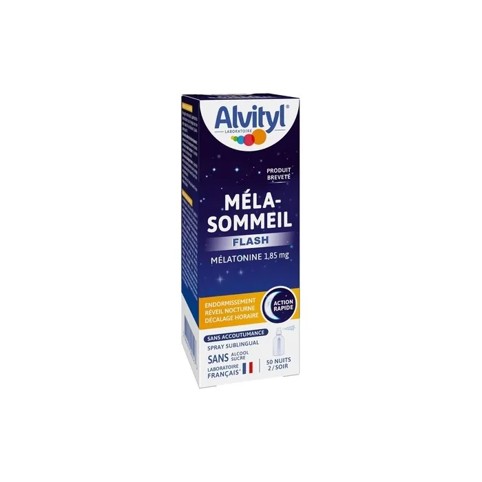 Alvityl Mela-Sleep Flash Fast-Acting Sublingual Spray Nighttime Awakening