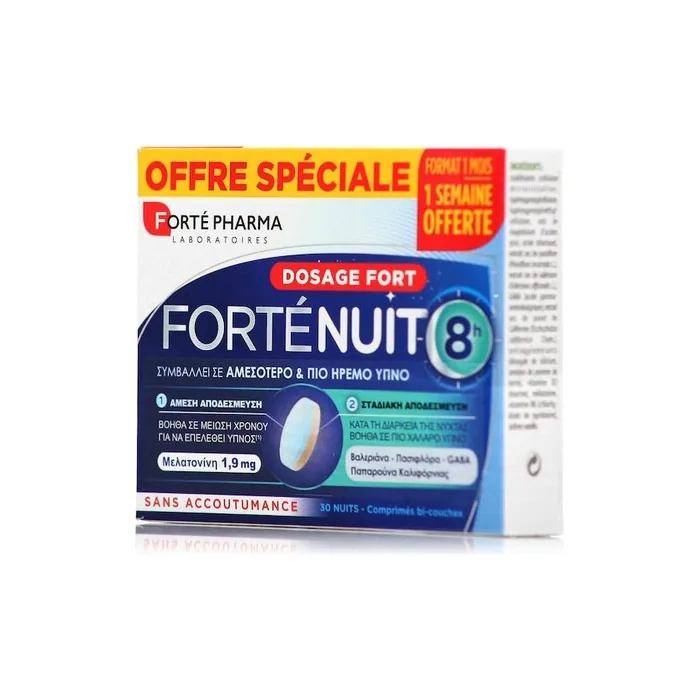 Forte Pharma Fortenuit 8h Sleep Supplement With Melatonin 30 Capsules