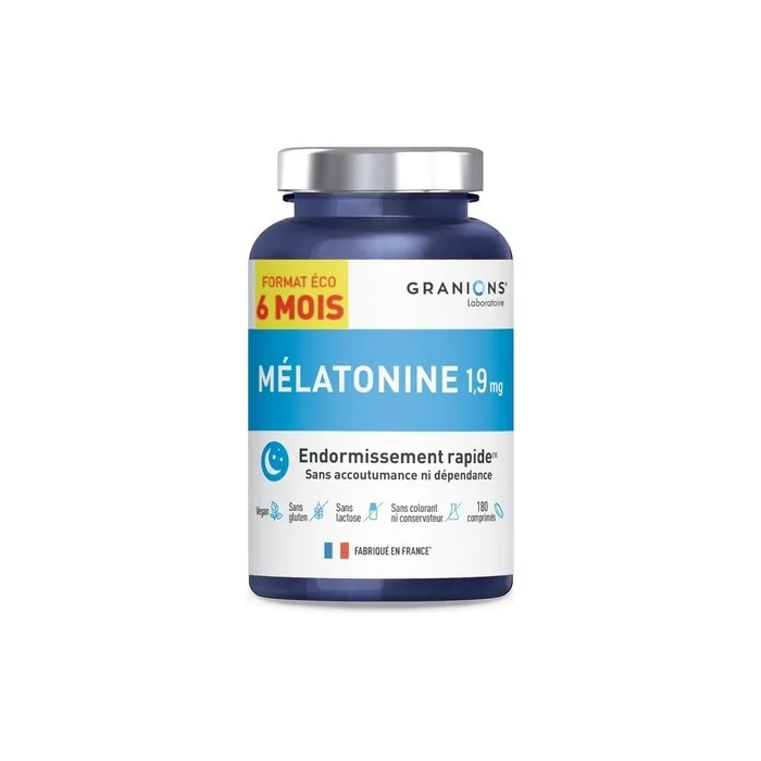 Granions Melatonin 1.9mg Sleep Food Supplement Made in France