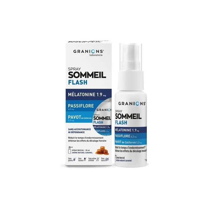 Granions Melatonin Flash Sleep Spray 19mg with Passionflower