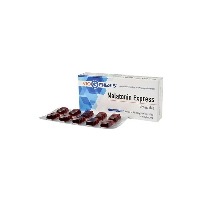 Viogenesis Melatonin Express Dietary Supplement For Sleep 30 Chewable Tablets