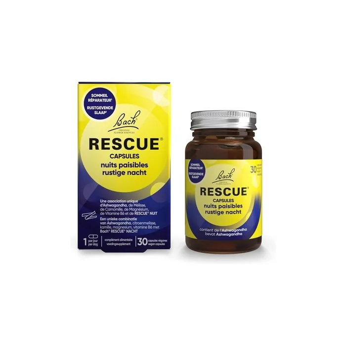 Rescue Night Peaceful Night Capsules for Restful Sleep and Optimal Relaxation