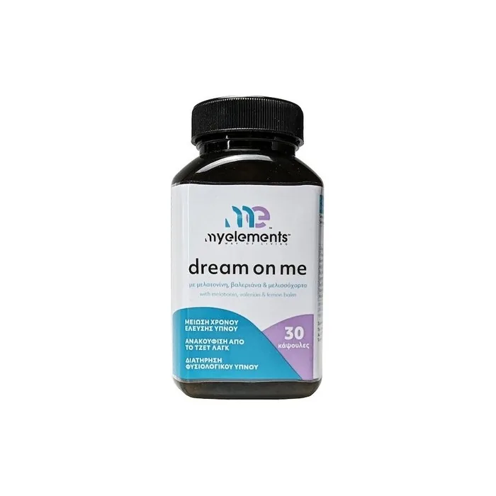 My Elements Dream On Me Dietary Supplement With Melatonin Valerian And Lemon Balm 30 Capsules